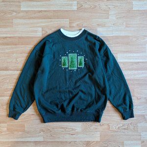 Vintage Ugly Christmas Sweater - Three Trees